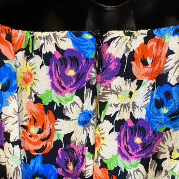 Zara Sultry Bodycon Multicolor Floral Long Sleeve Dress Small - Picture 3 of 9